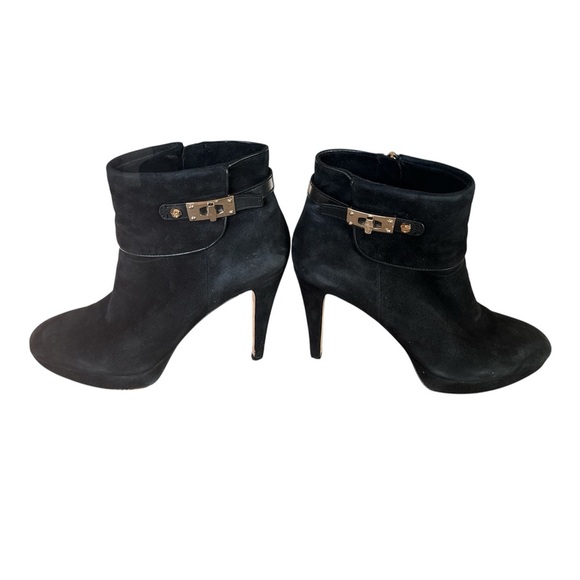 Vince Camuto Women’s Size 9M Stiletto Black Suede Ankle Booties Vi-Evalina w/box - Picture 1 of 10